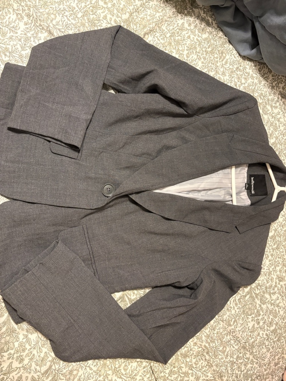 Charcoal Women's Single-Button Blazer